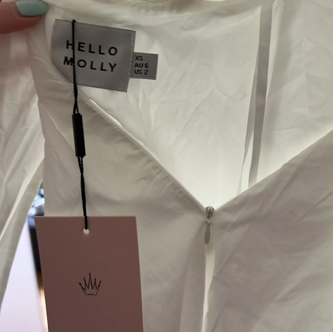 Vit volangklänning - 4