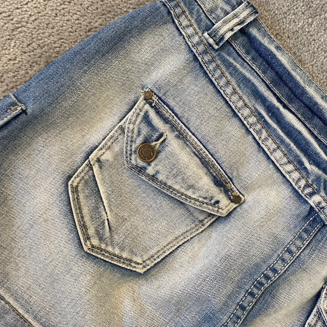 Blå jeanskjol,Y2K - 2