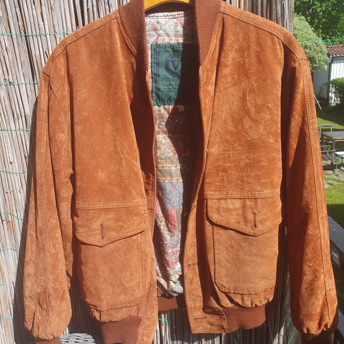 Brun mockajacka med mönstrat innerfoder  - 1