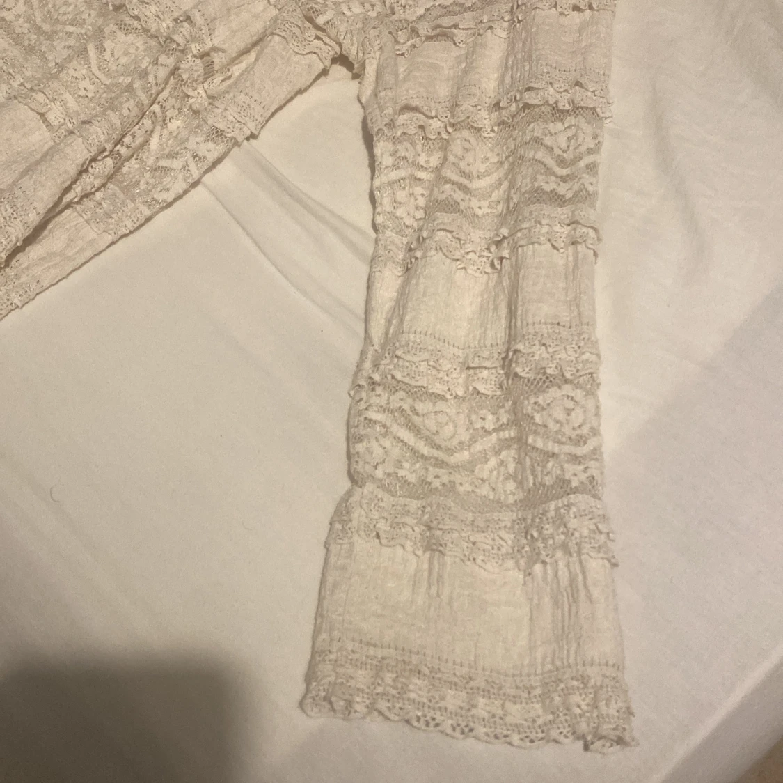 Söt vitt spets tröja  - 4