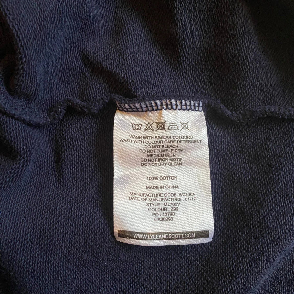 Lyle & Scott zipjacka i marinblå/navy - 3