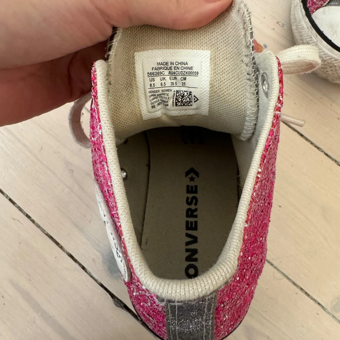 Glittriga rosa Converse All Star - 4