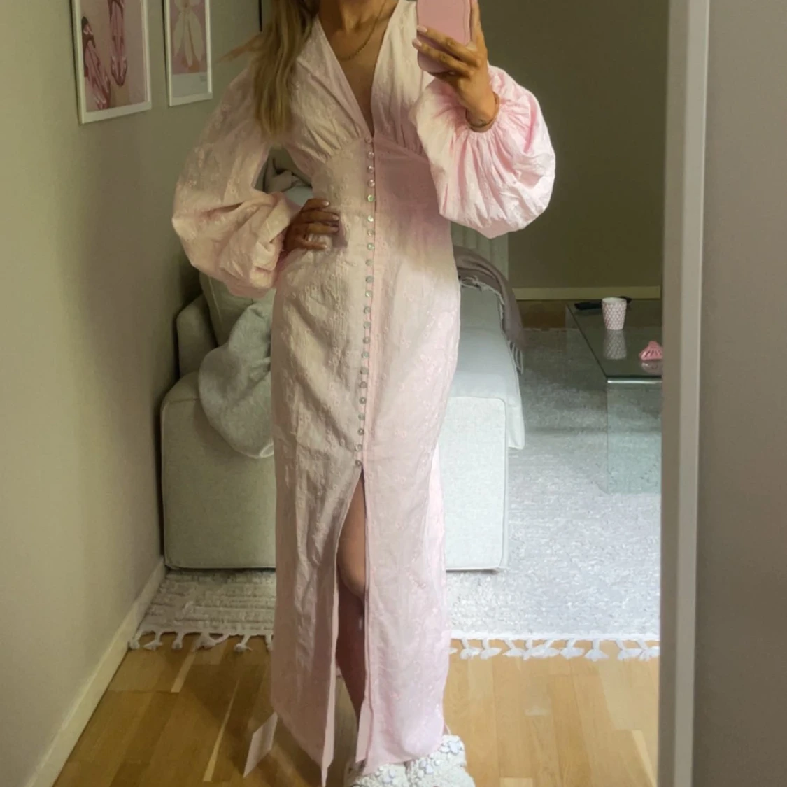 Ljusrosa långklänning från Adoore - 2