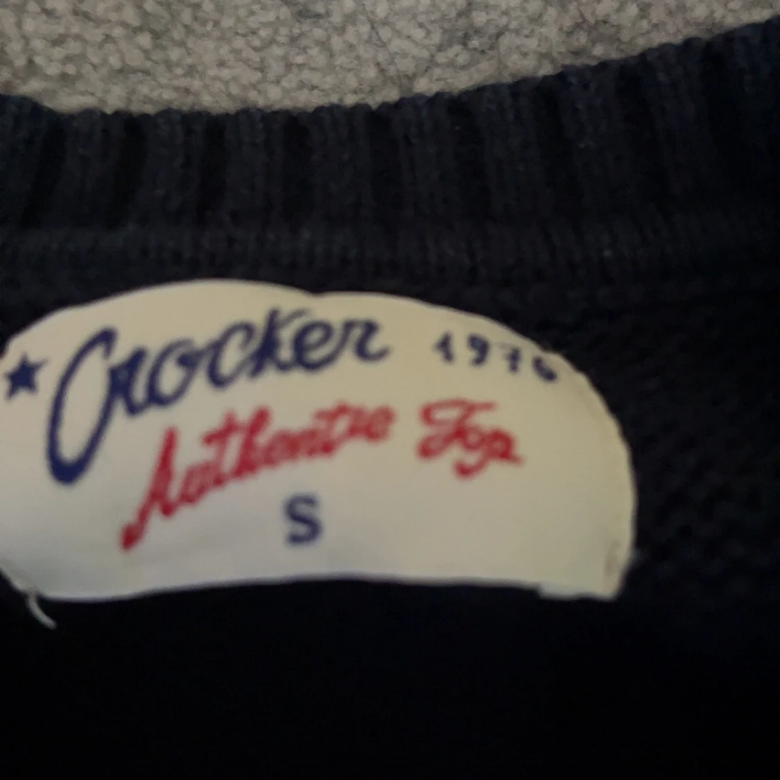 Mörkblå stickad tröja Crocker S - 2