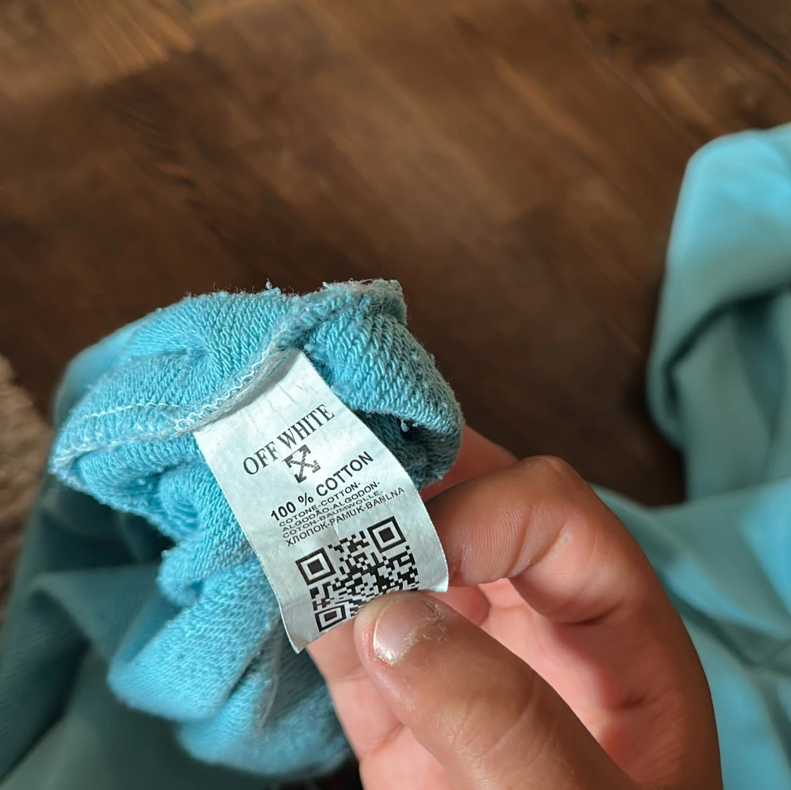 Turkos Off-White sweatshirt med print - 2