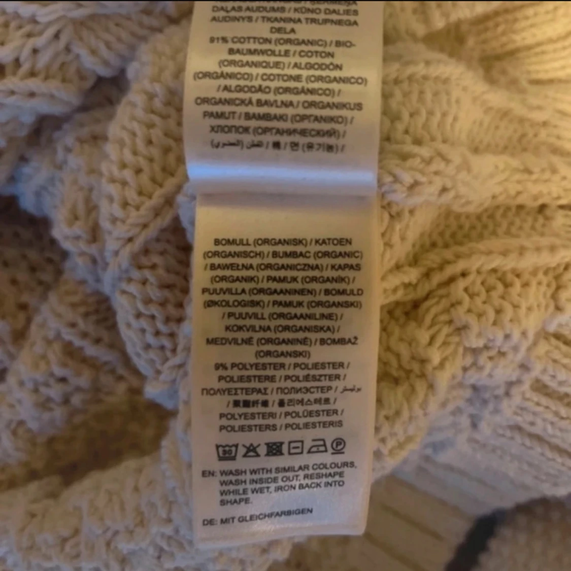 Vit stickad tröja från GANT XS - 2