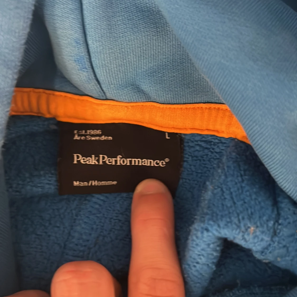 Blå hoodie Peak Performance  - 2