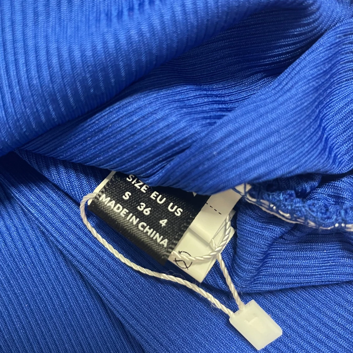 Blå ribbad linnetopp - 1