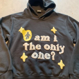 Broken planets hoodie - Grå broken planets tröja med tryck på båda fram och baksida storlek L men passar M bra.