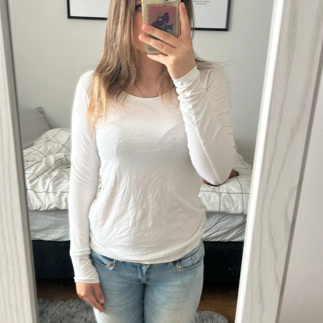 Vit långärmad tröja från Basic You