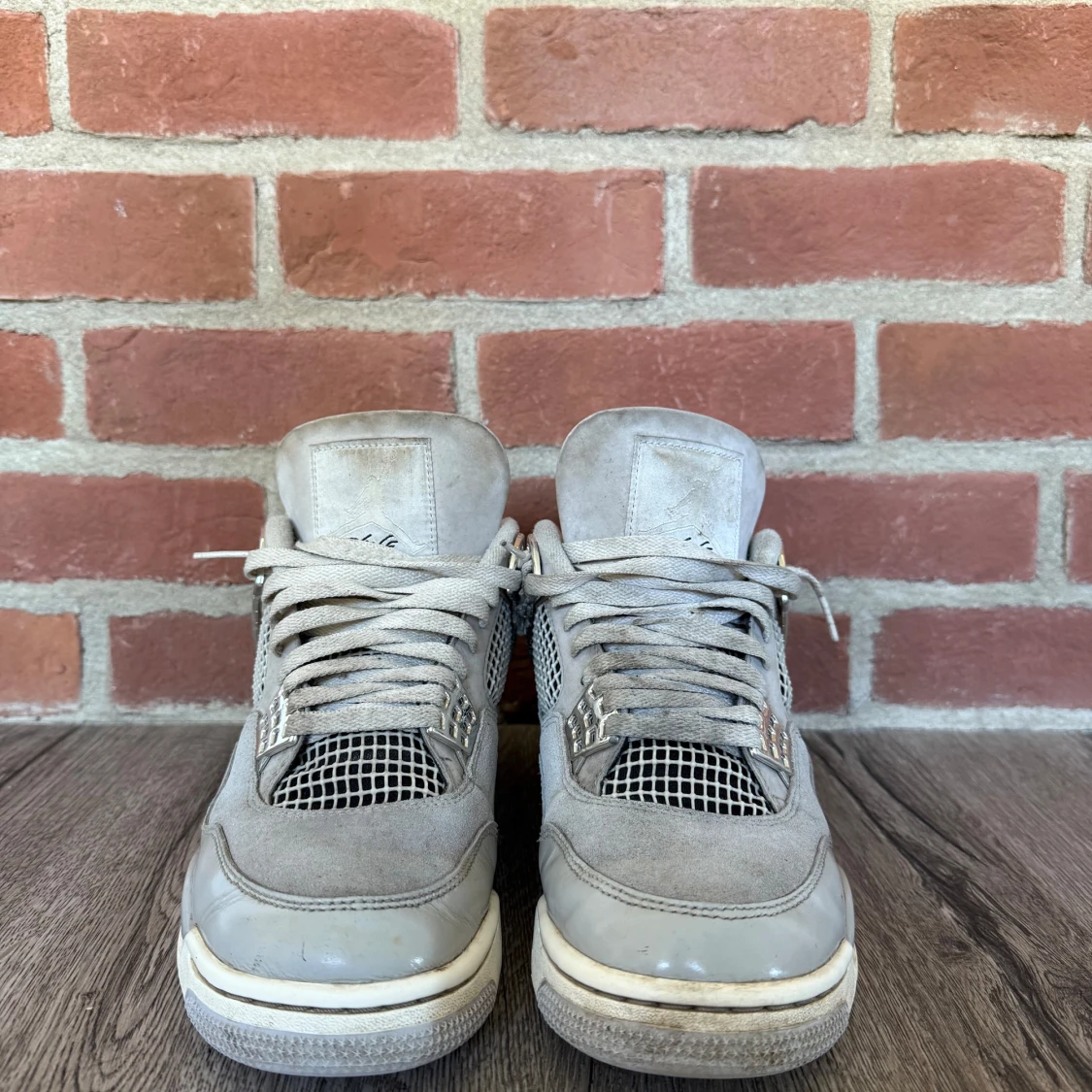 Nike Air Jordan 4 grå mocka sneakers - 3