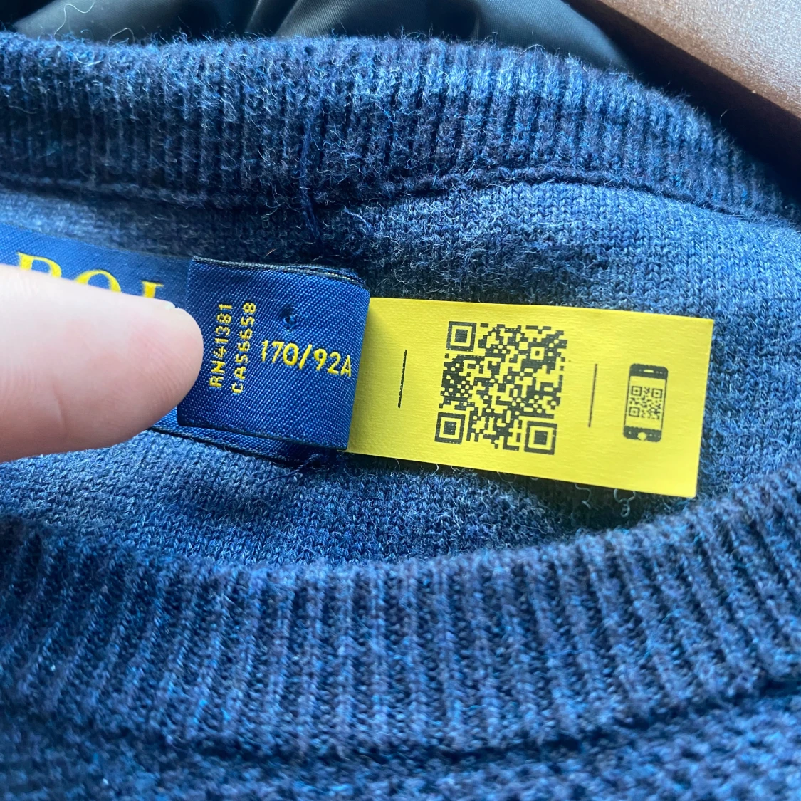 Mörkblå stickad tröja från Polo Ralph Lauren - 4