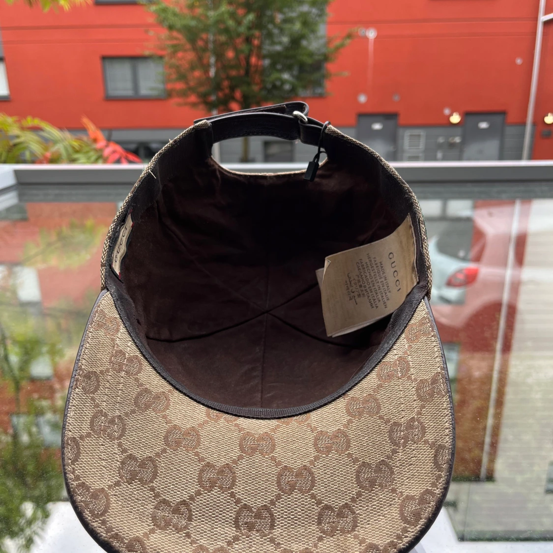 Gucci beige keps med GG-mönster - 1