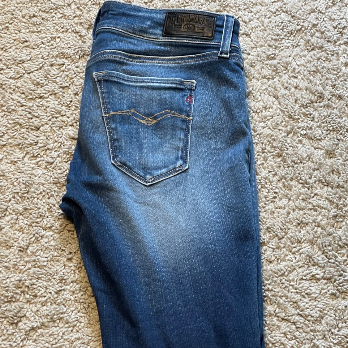 Replay Hyperflex blå jeans, stl 29/30