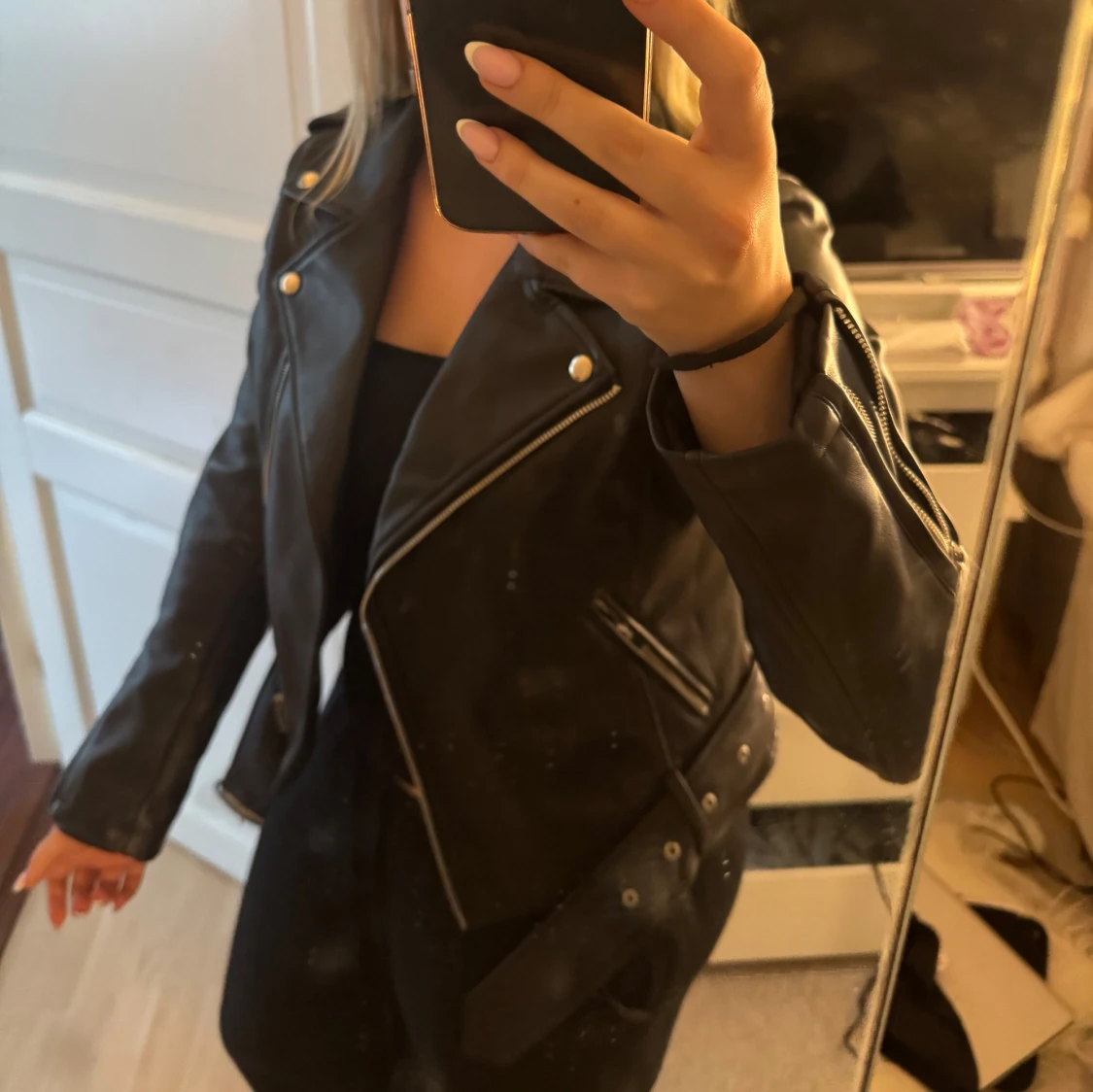 Svart skinnjacka från Glamorous - 1