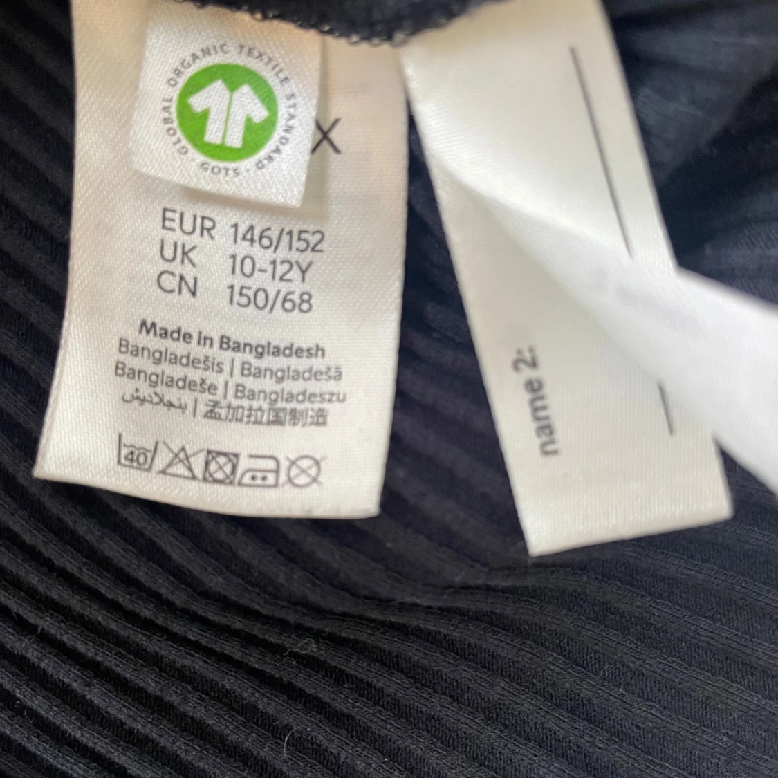 Svart ribbad knytblus från Lindex - 3