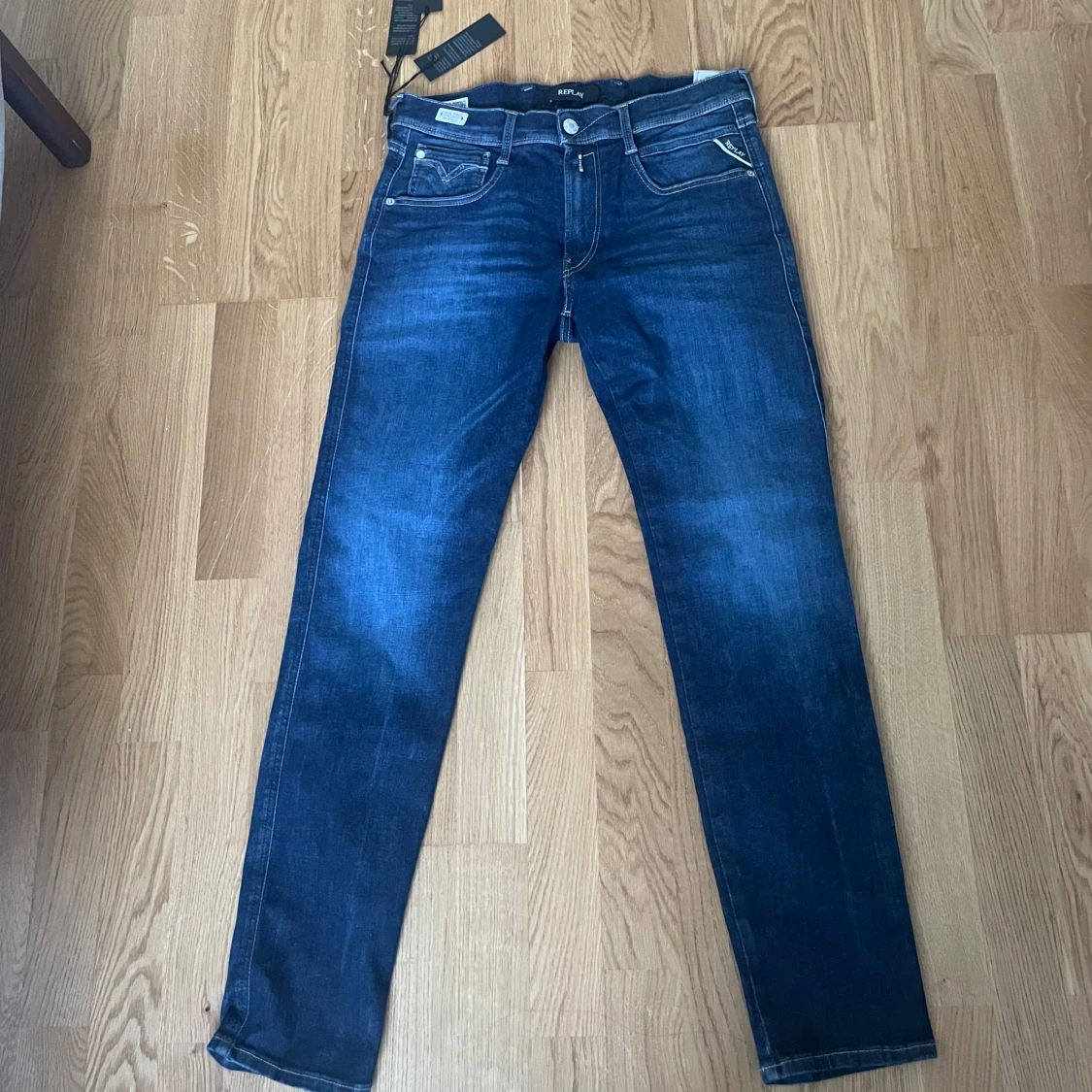 Replay Anbass slim jeans mörkblå