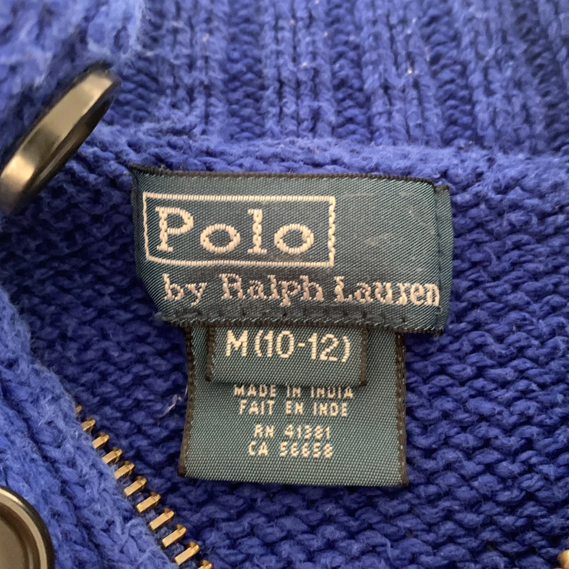 Blå stickad tröja med amerikansk flagga från Polo Ralph Lauren - 2