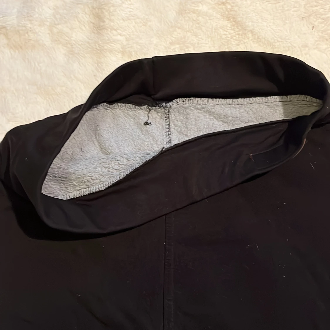 Svarta fleecefodrade leggings - 1