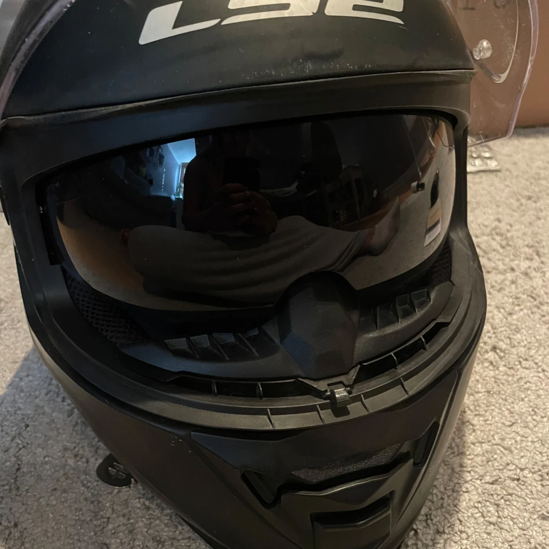 Svart LS2 mopedhjälm - 3