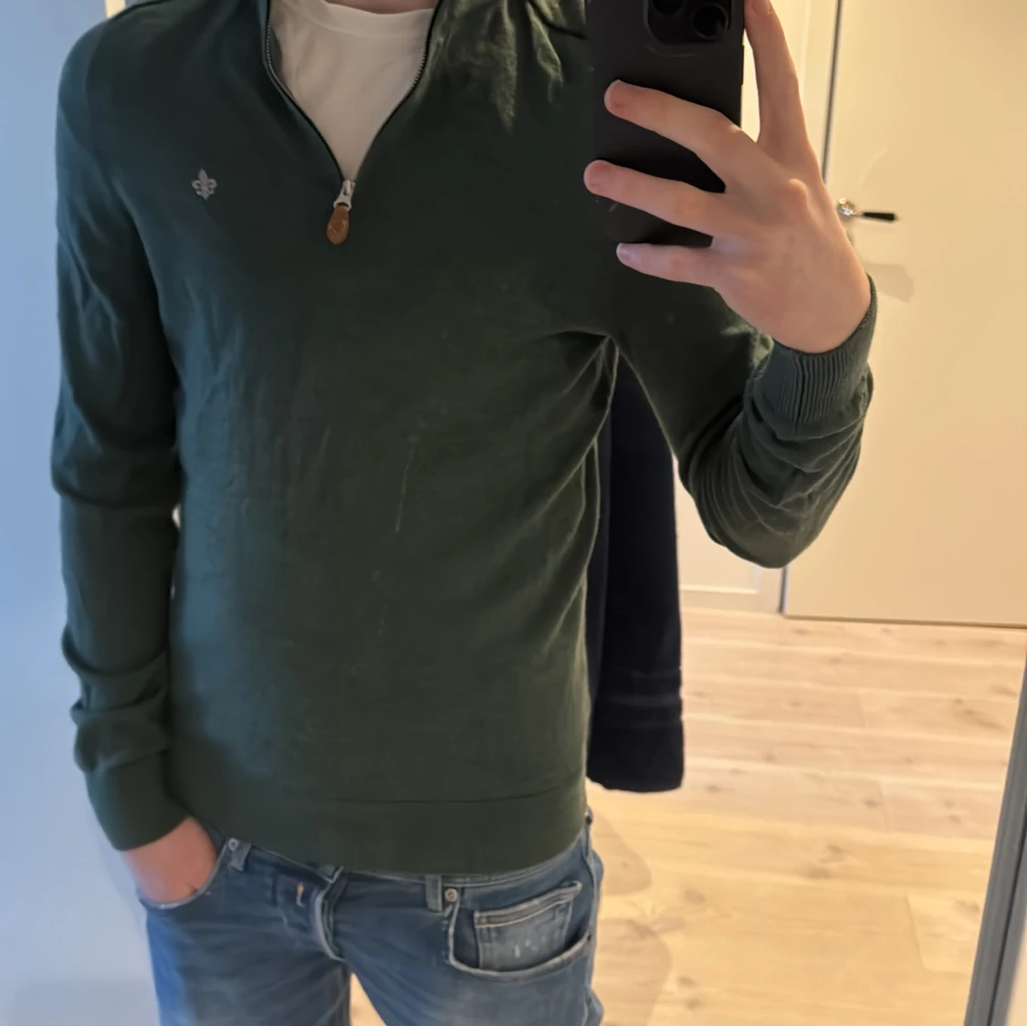 Grön merinoulltröja från Morris