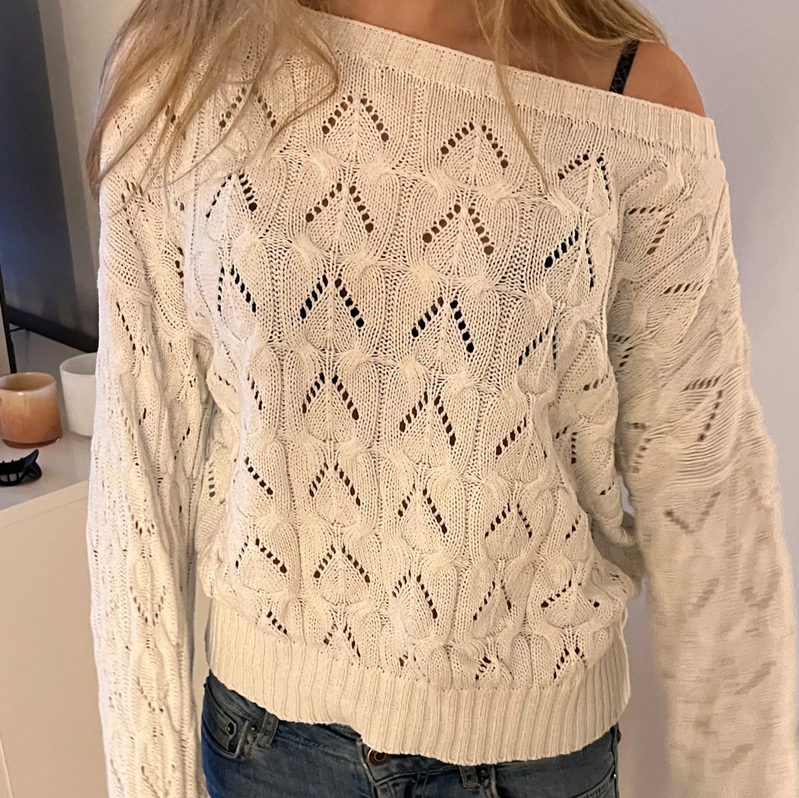 Vit stickad tröja från ONLY - 4