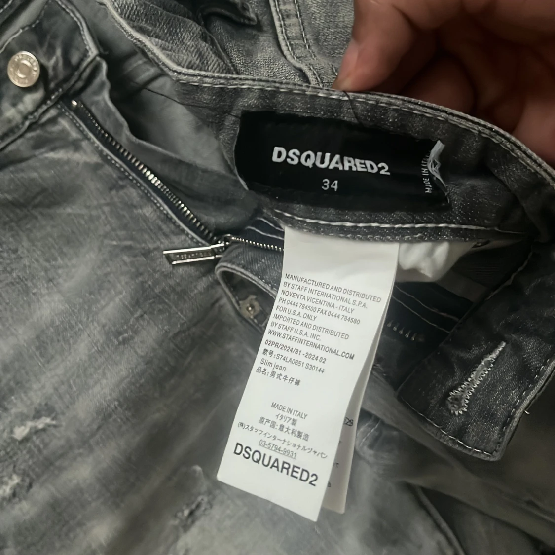 Grå slitna jeans från Dsquared2 - 3