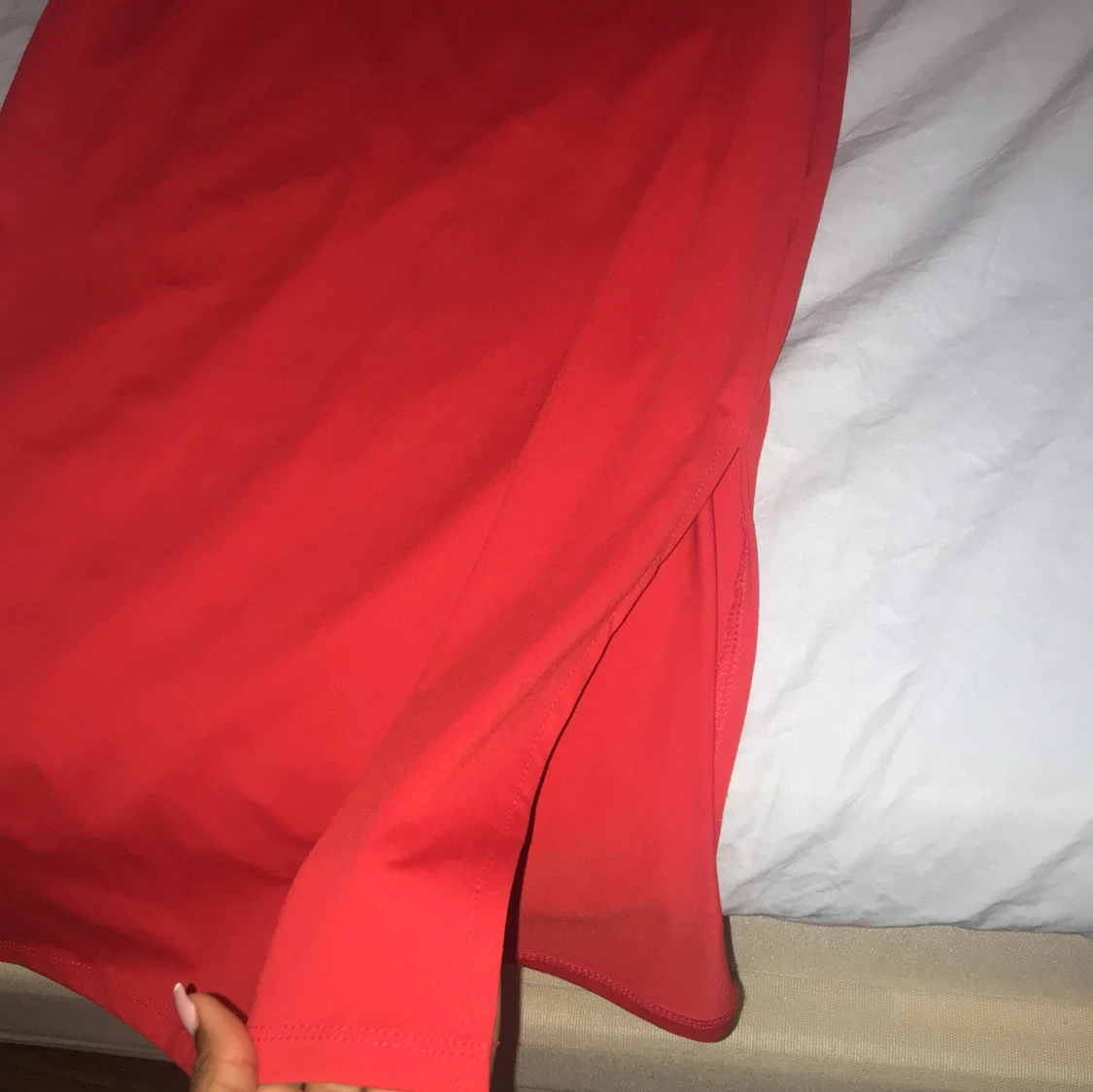 Röd Van Der Rock klänning med slits - 1