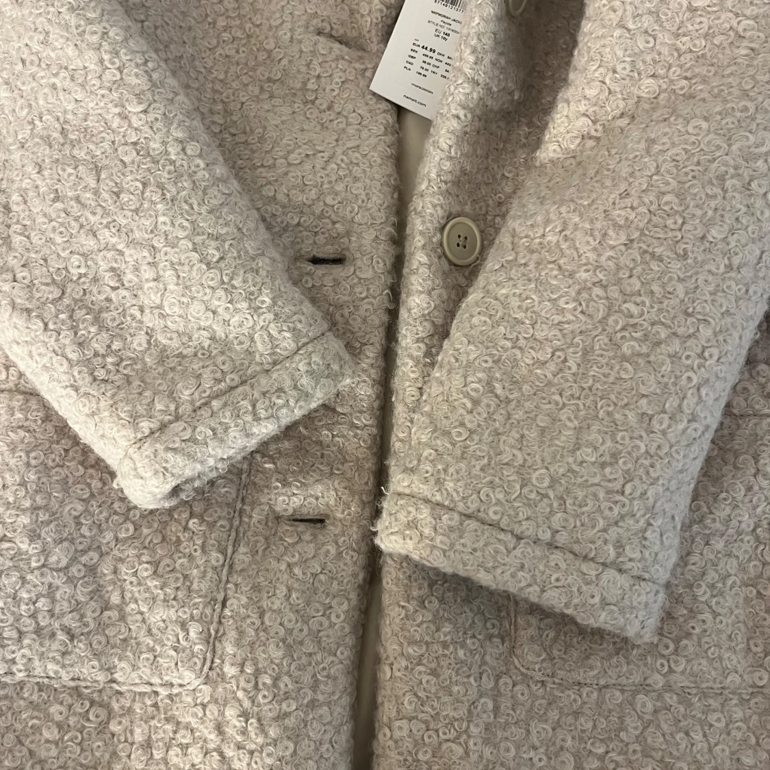 Beige teddyjacka från Name It - 1