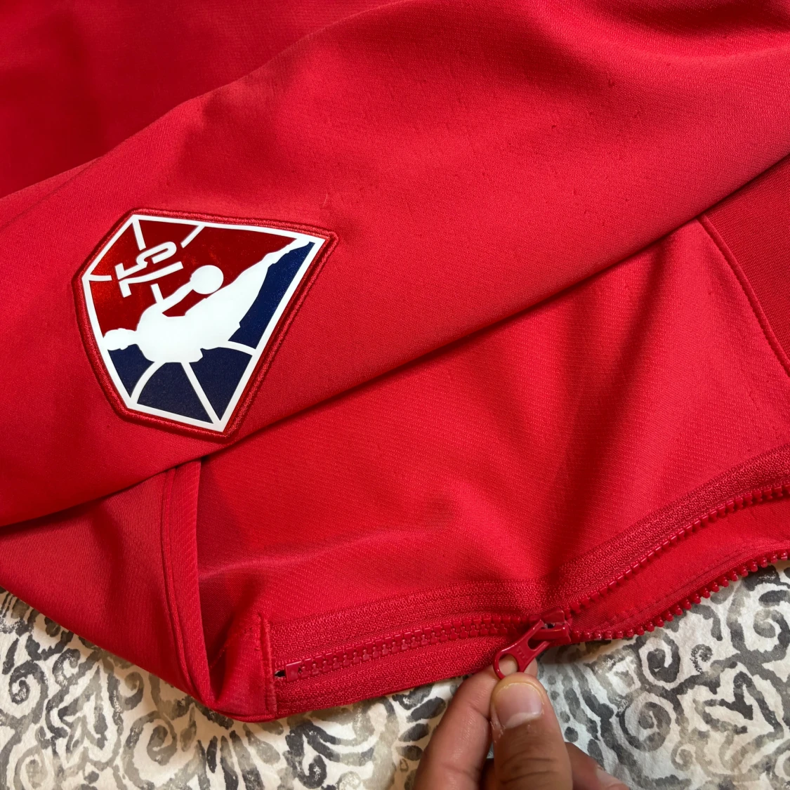 Röd Chicago Bulls Nike hoodiejacka - 3