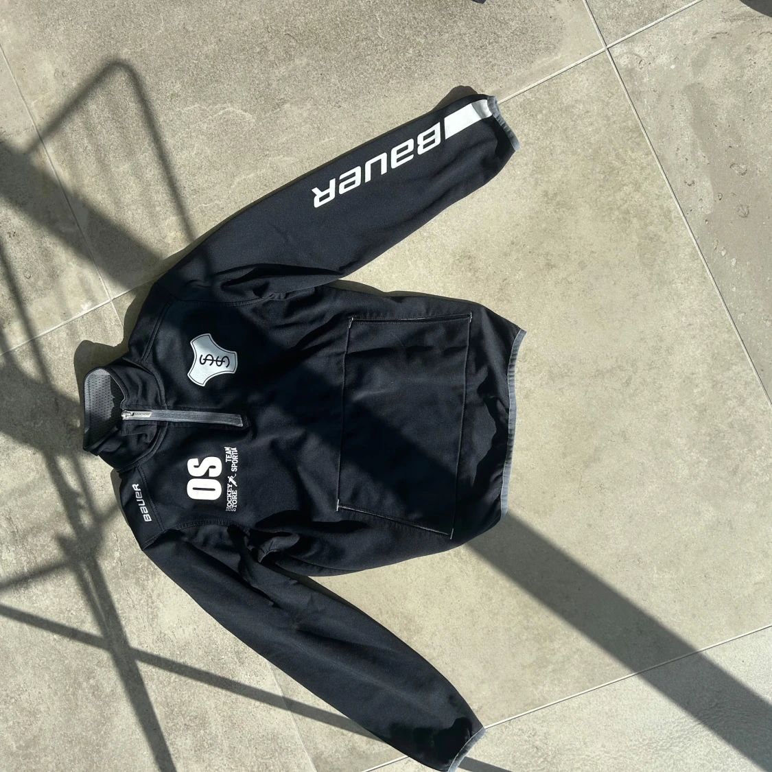 Svart Bauer half zip tröja S