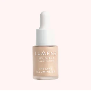 Lumene Instant Illuminizer highlighter - Flytande highlighter från Lumene i en ljus champagnefärg. Kommer i en glasflaska med pipett för enkel applicering. Ger huden en fräsch glow och naturlig lyster. Perfekt för att framhäva kindben och ge extra dimension till sminkningen. Kan göra billigare vid snabb affär 