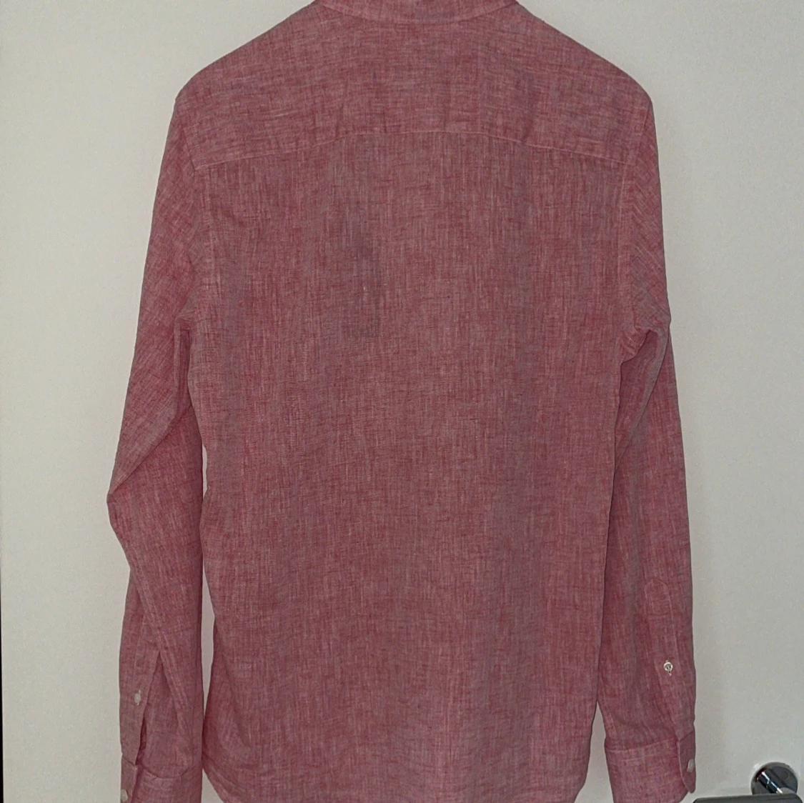 Rosa/Röd linneskjorta Oscar Jacobson M - 2