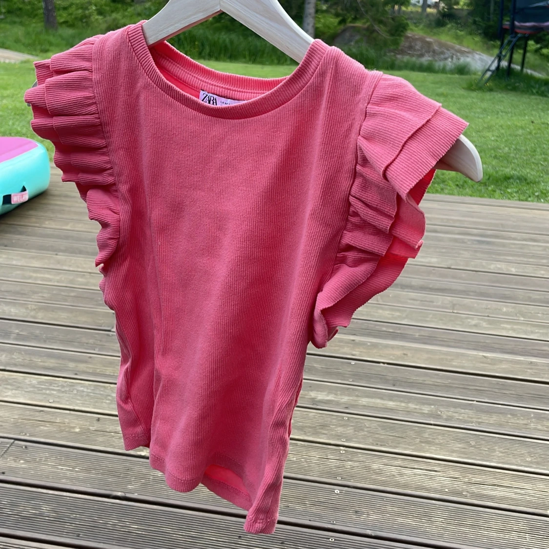 Rosa volangtopp från Zara - 1