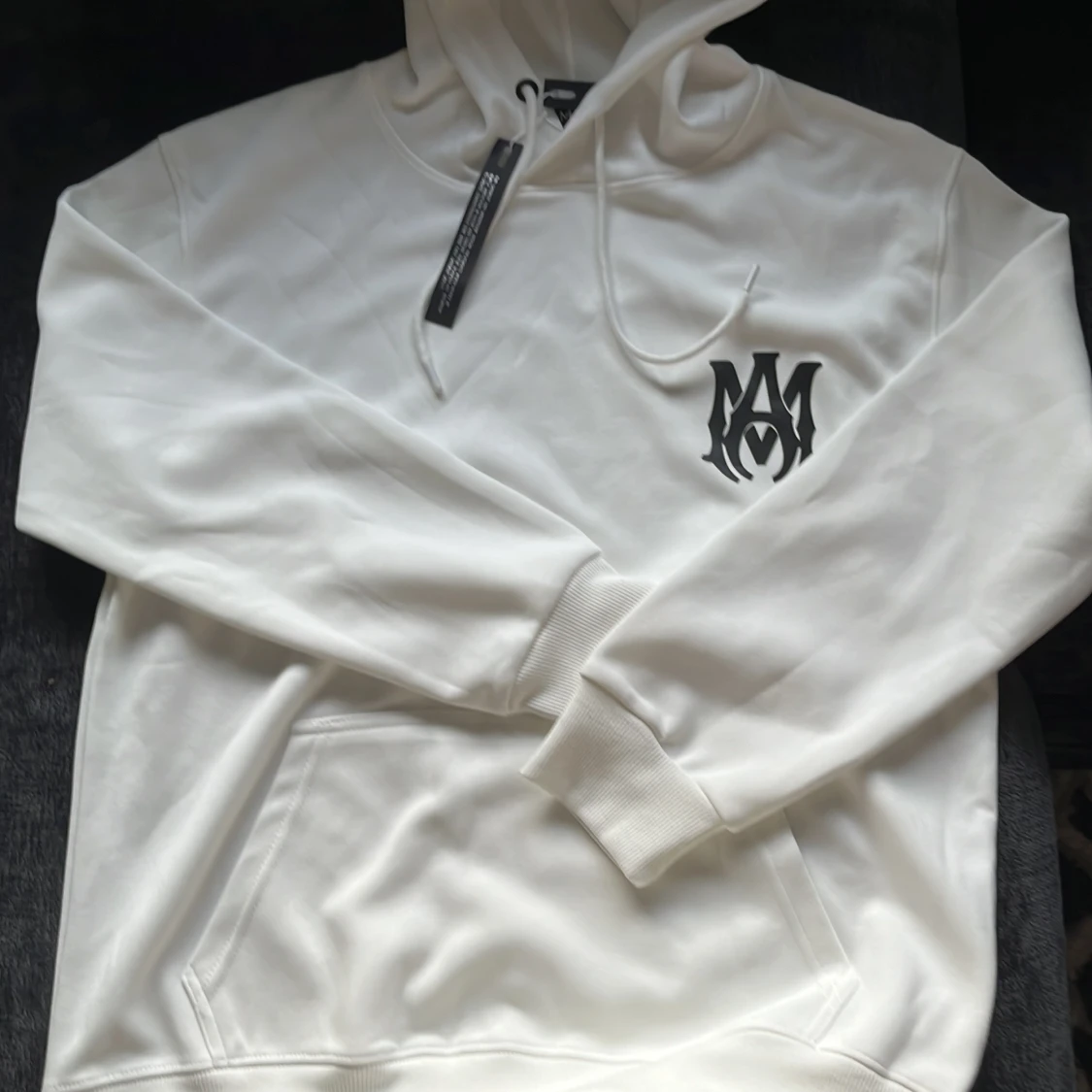 Vit hoodie från Amiri med tryck