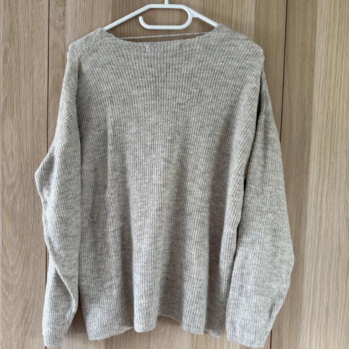 Beige ribbad stickad tröja Vero Moda - 1