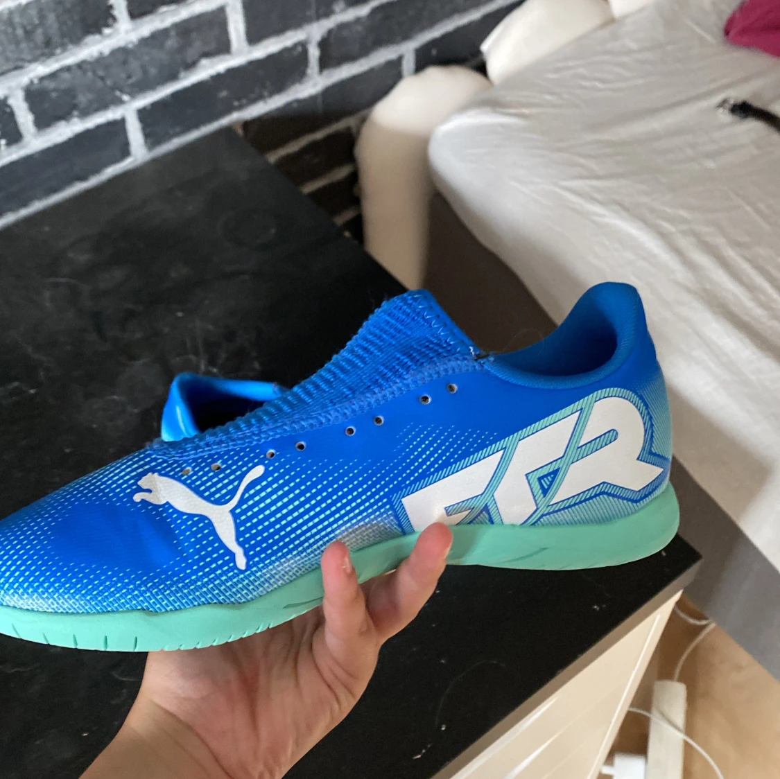 Blåa Puma fotbollsskor inomhus - 1