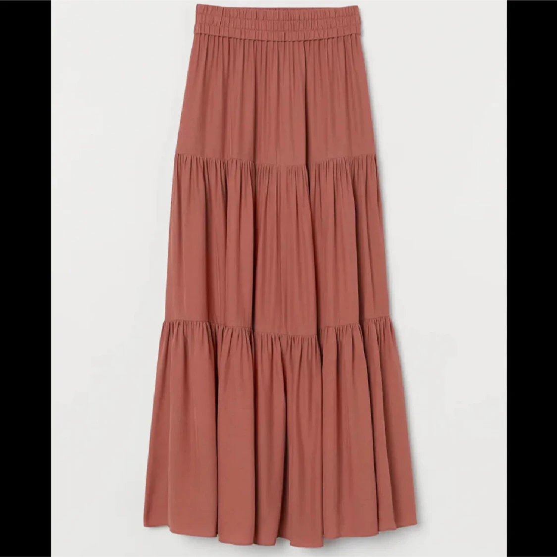 Bronze långkjol med volang - H&M