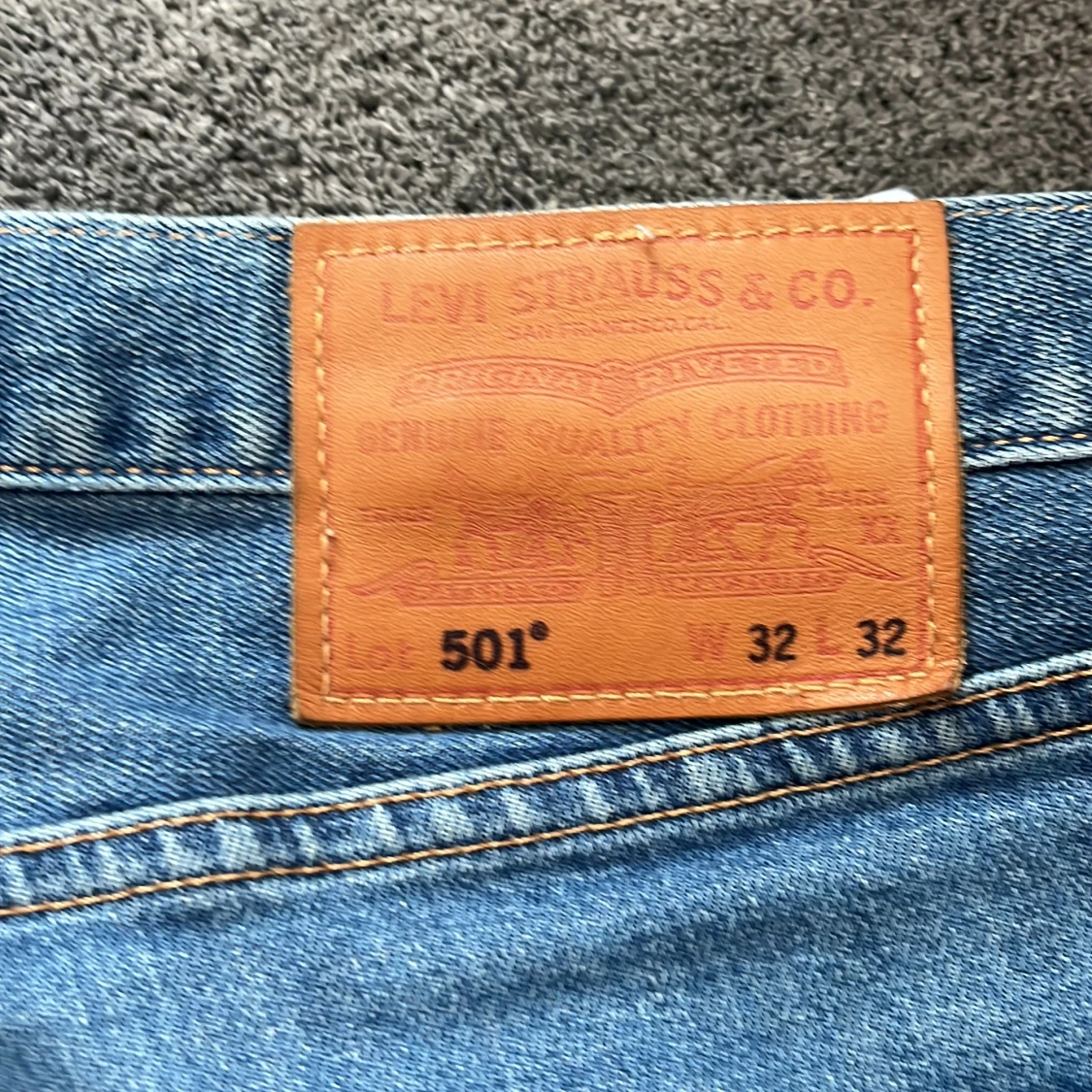 Levis 501 jeans i blå denim - 2