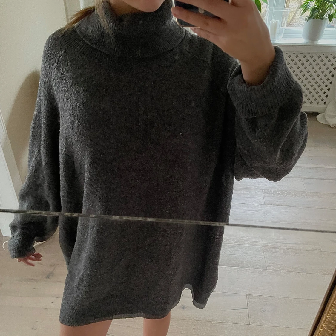 Grå stickad polotröja från H&M - 2