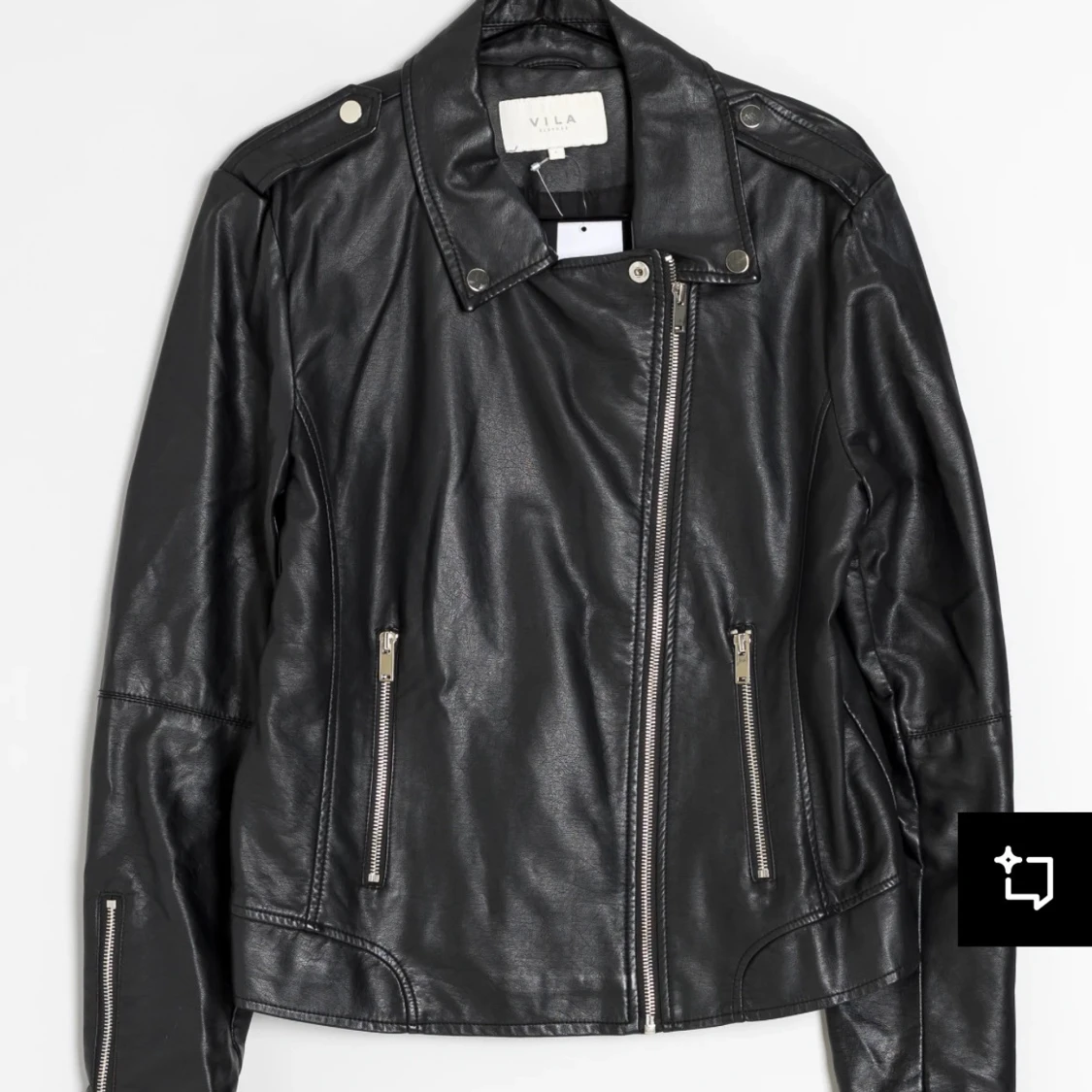 Svart skinnjacka från VILA - 1