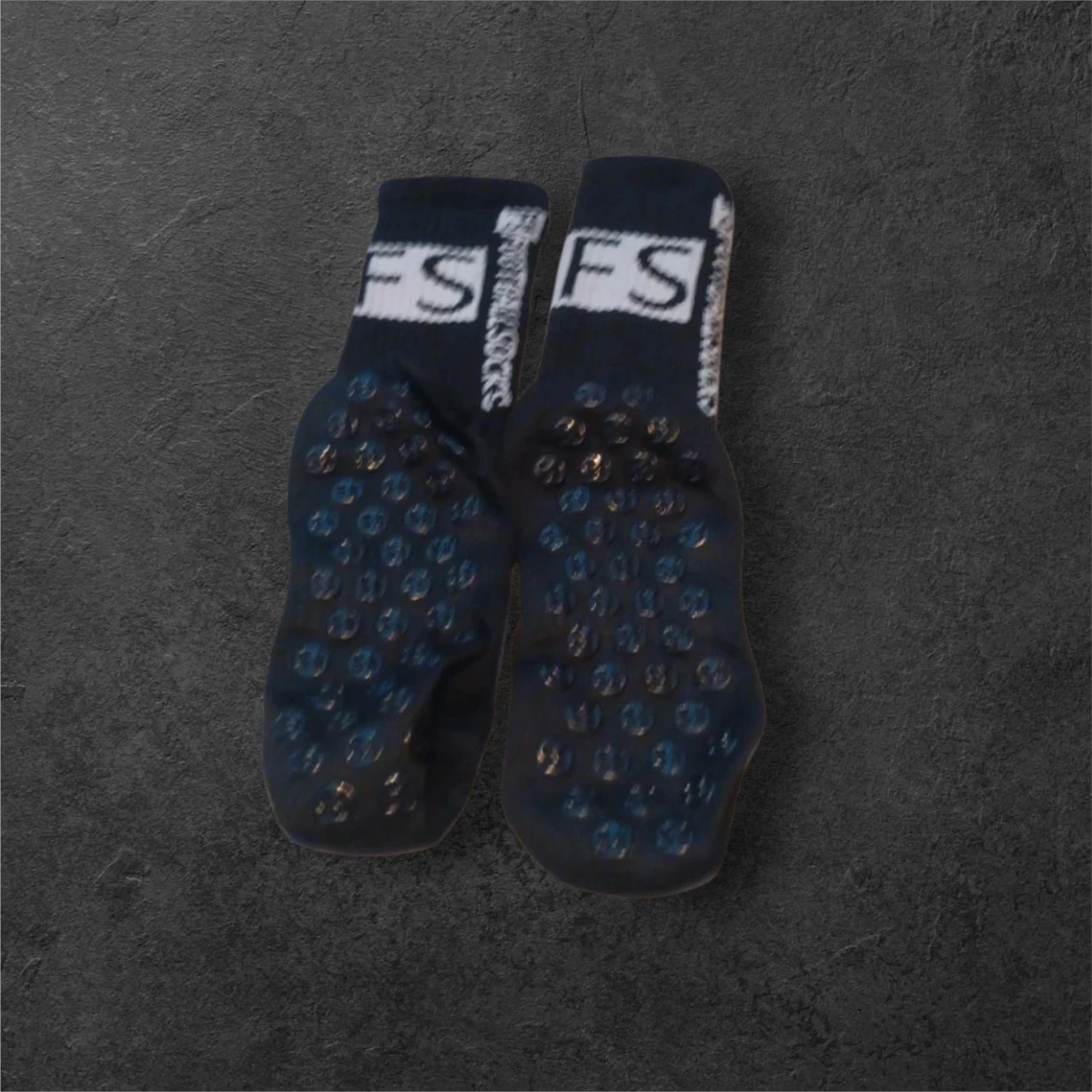 Svarta fotbollssockor med grepp - 1