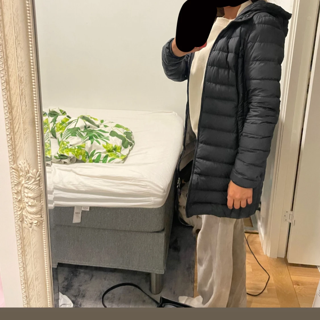 Svart lång dunjacka Parajumpers - 3