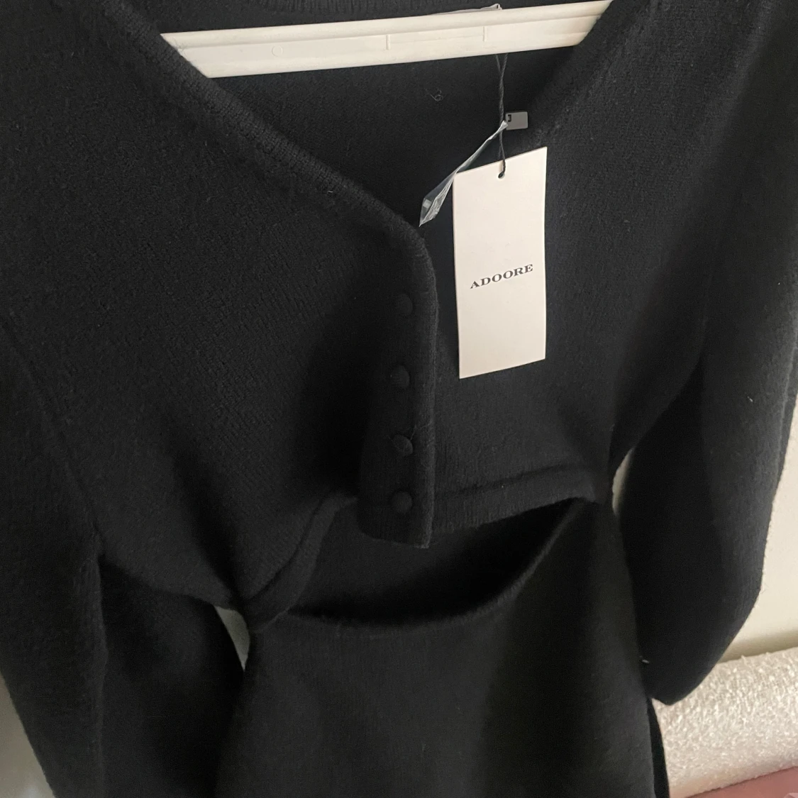 Adoore svart stickad klänning - 2