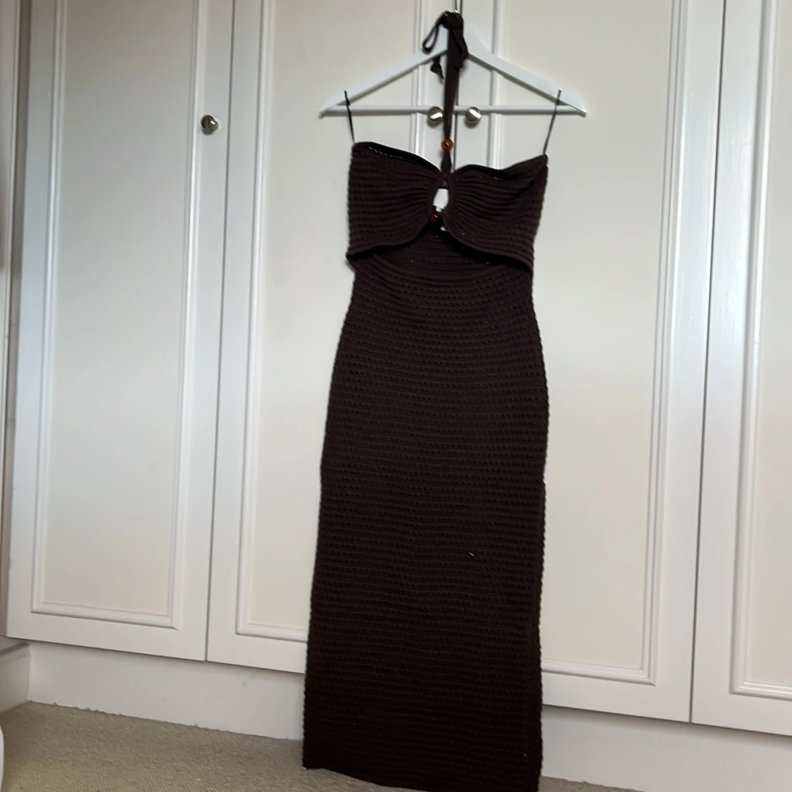 Virkad brun klänning