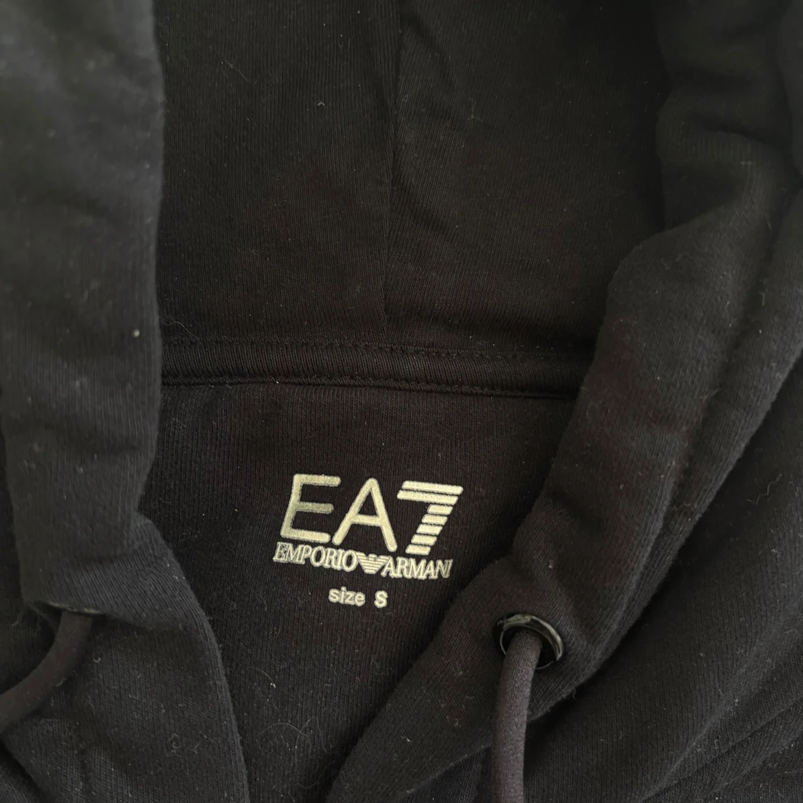 Svart EA7 hoodie med dragkedja - 2