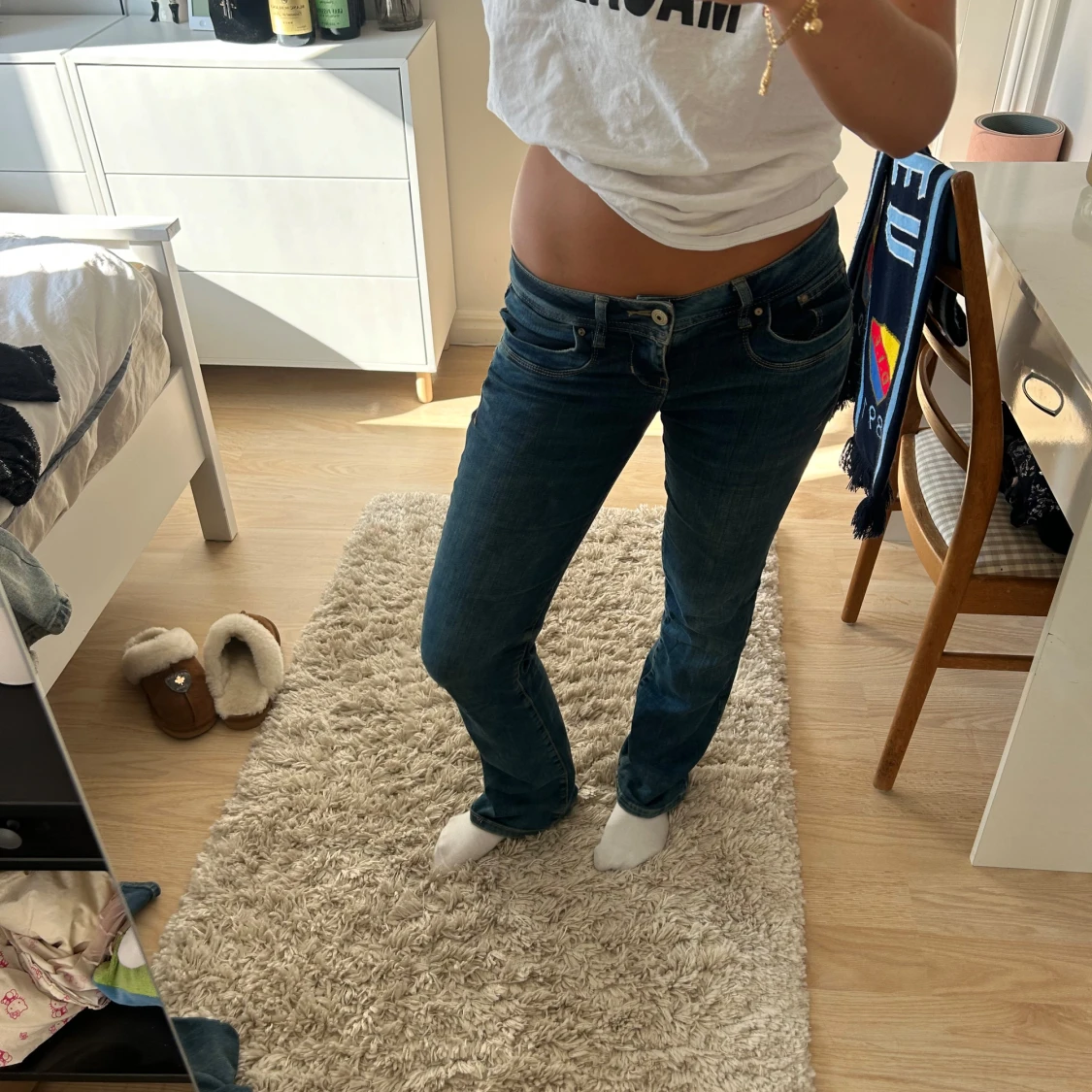 Lågmidjade bootcut jeans  - 1