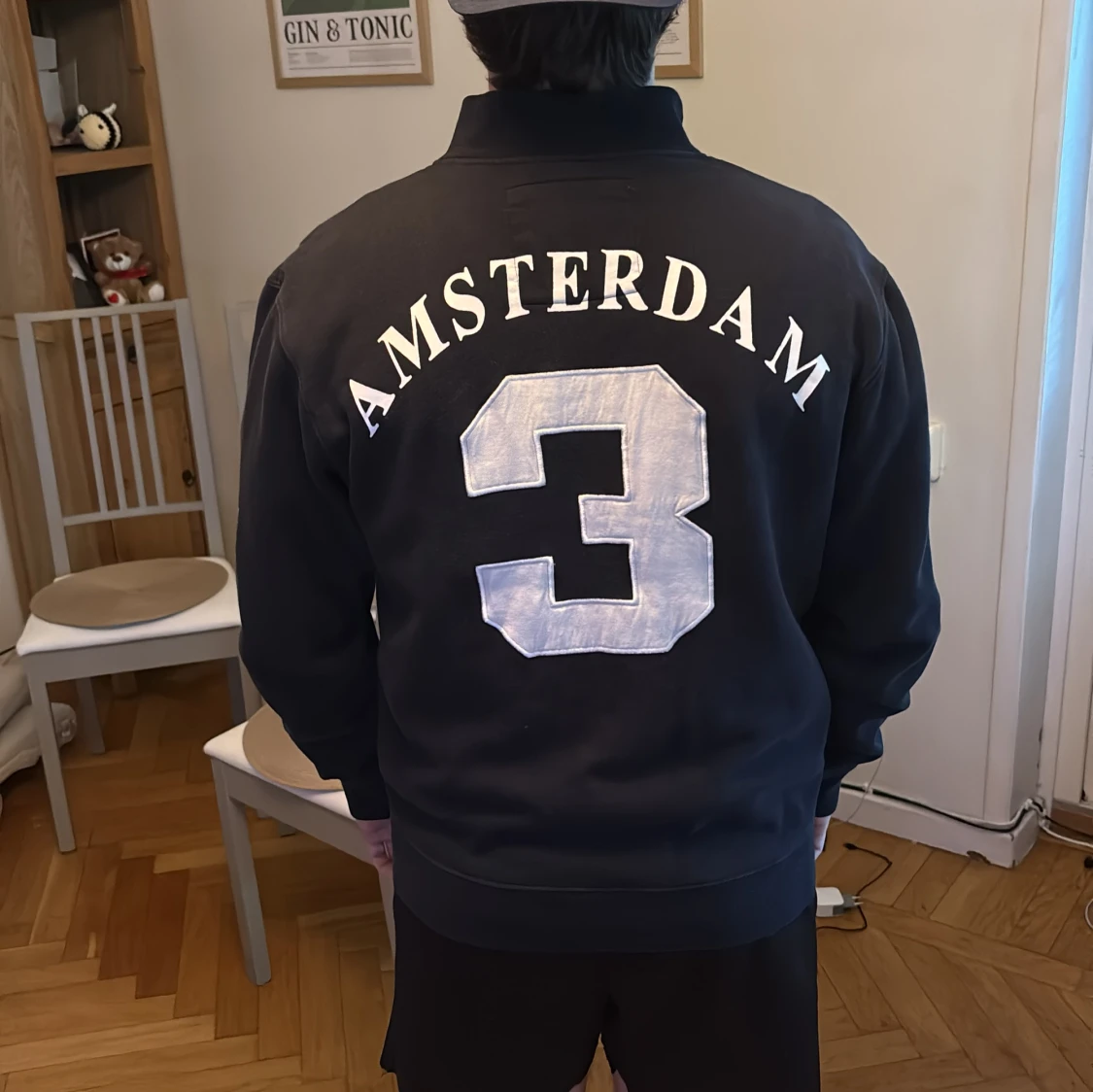 Svart zip hoodie Amsterdam Sports - 1
