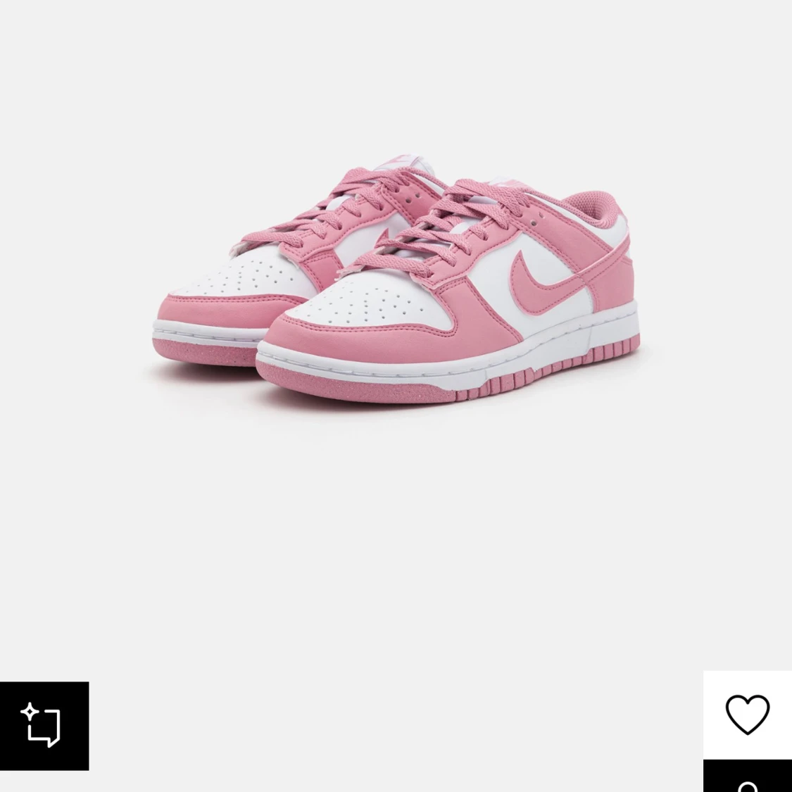 Nike Dunk Low rosa och vita sneakers - 2