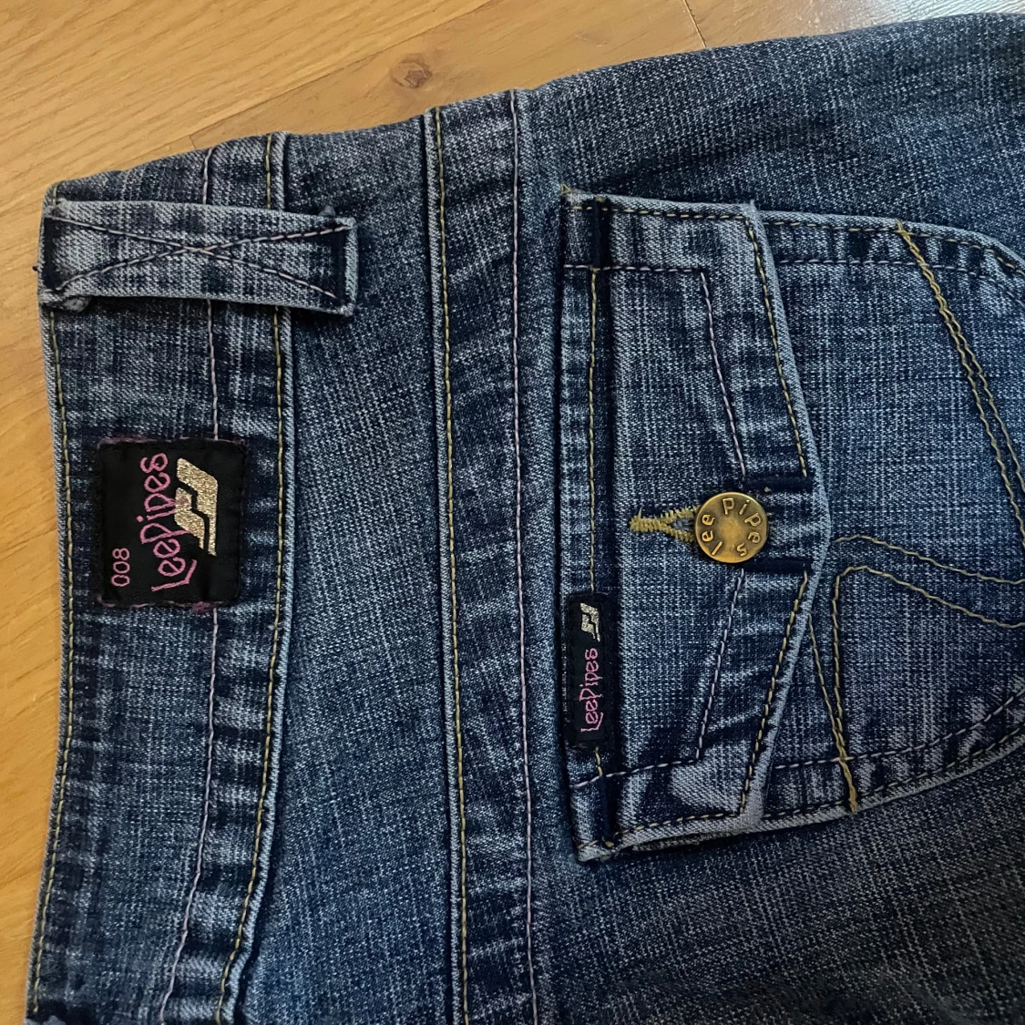 Lee Pipes bootcut jeans i blå denim - 3